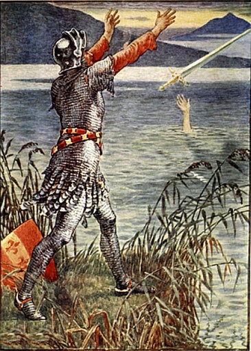 King_Arthur_Sir_Bedivere_throwing_Excalibur_into_the_lake_by_Walter_Crane